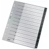 Leitz Recycle index, PP, extra breed, numeriek register, polypropyleen (PP), zwart, wit, staand, A4 maxi, 160 g/m²