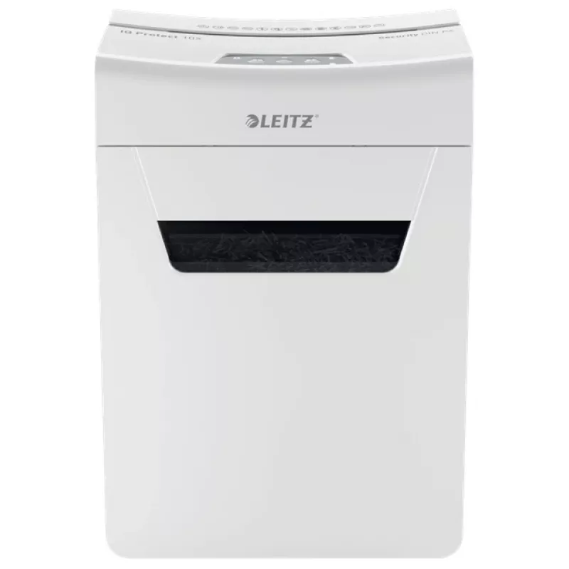 Leitz IQ Protect Premium papierversnipperaar 10X P4, 4 x 40 mm, 18 L, 150 vel, 55 dB, touch, 10 vel
