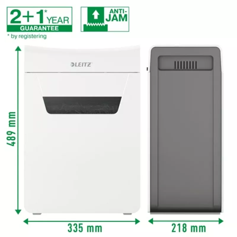Leitz IQ Protect Premium papierversnipperaar 10X P4, 4 x 40 mm, 18 L, 150 vel, 55 dB, touch, 10 vel