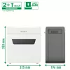 Leitz IQ Protect Premium papierversnipperaar 3M P5, microsnede, 2 x 15 mm, 10 L, 125 vel, 55 dB, touch
