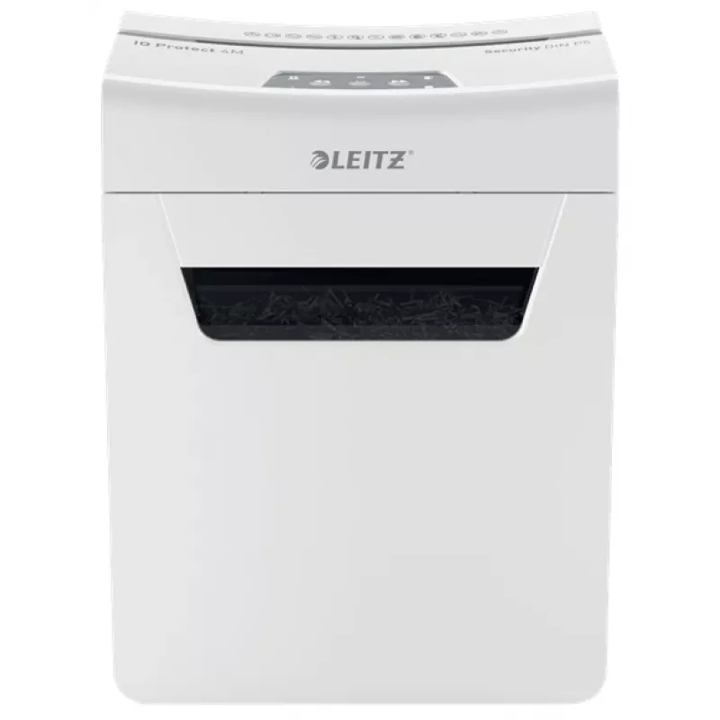 Leitz IQ Protect Premium papierversnipperaar 4M P5, microsnede, 2 x 15 mm, 14 L, 150 vel, 55 dB, touch