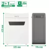 Leitz IQ Protect Premium papierversnipperaar 4M P5, microsnede, 2 x 15 mm, 14 L, 150 vel, 55 dB, touch
