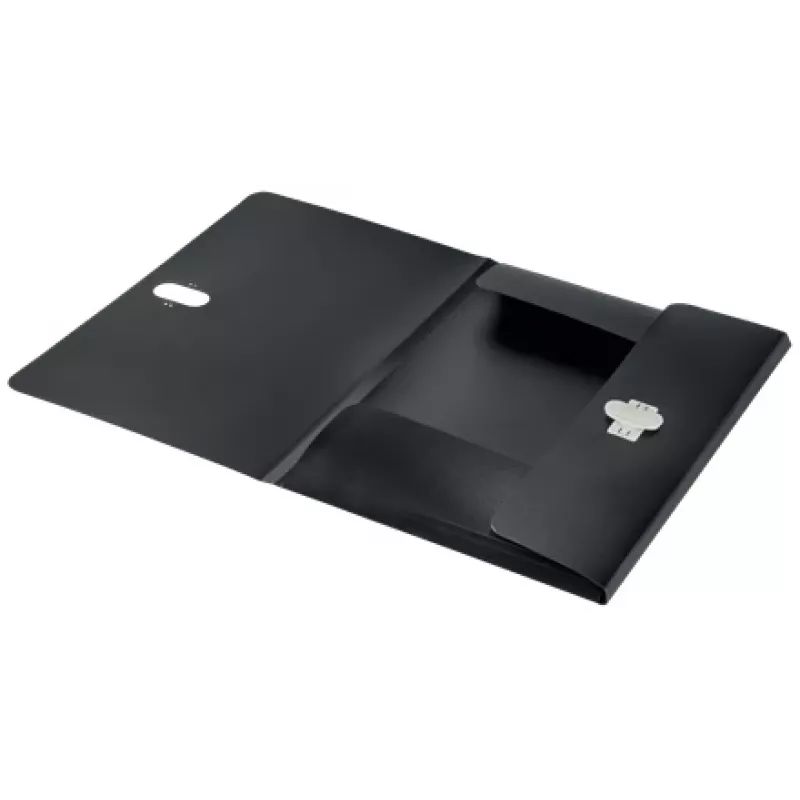 Leitz Recycle 3-klepmap, handtekeningenmap, A4, polypropyleen (PP), zwart, mat, 150 vel