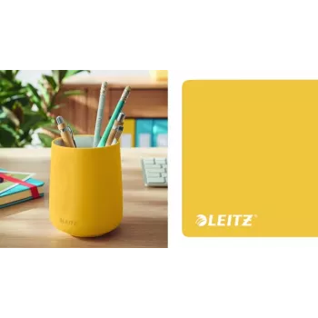 Leitz Cosy pennenbeker, geel, keramiek, jongen/meisje, 8,7 cm, 105 mm, 240 g