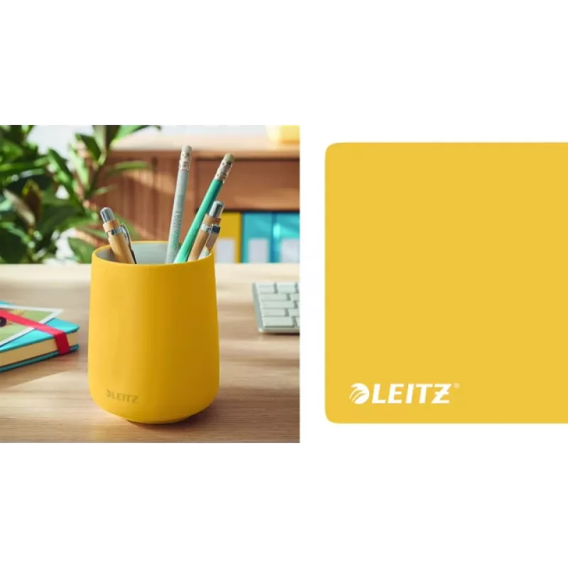 Leitz Cosy pennenbeker, geel, keramiek, jongen/meisje, 8,7 cm, 105 mm, 240 g