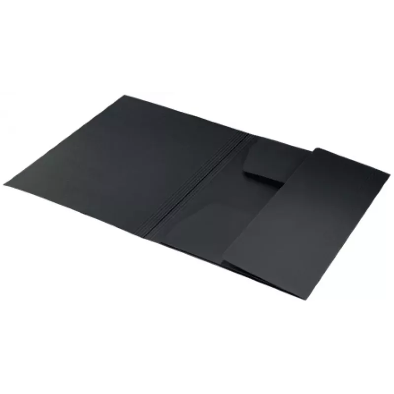 Leitz Recycle Card 3-klepmap, gewone ordner, A4, karton, zwart, mat, 250 vel