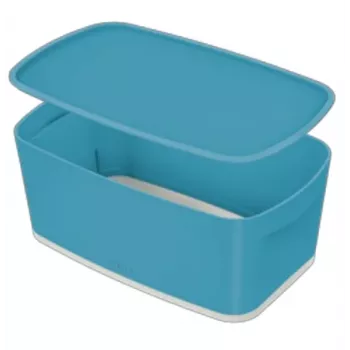 Leitz MyBox Cosy Small met deksel, opbergbox, opbergbox, blauw, rechthoekig, kunststof, monochroom, binnen