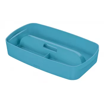 Leitz MyBox Cosy opbergschaal met handgreep, klein, opbergen, blauw, kunststof, 307 mm, 181 mm, 56 mm, 300 g