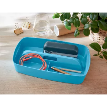 Leitz MyBox Cosy opbergschaal met handgreep, klein, opbergen, blauw, kunststof, 307 mm, 181 mm, 56 mm, 300 g