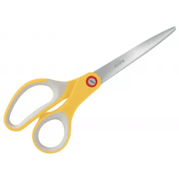 Leitz Cosy Titanium kantoor schaar 205 mm, volwassenen, rechte snede, enkel, grijs, geel, roestvrij staal, kantoor schaar