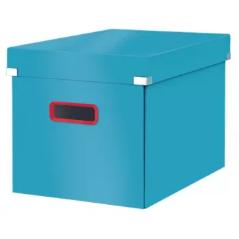 Leitz Click & Store Cosy Cube Large opbergbox, opbergbox, blauw, rechthoekig, karton, effen, binnen