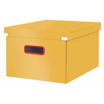 Leitz Click & Store Cosy Medium opbergbox, opbergbox, geel, rechthoekig, karton, monochroom, binnen