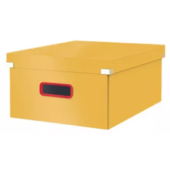 Leitz Click & Store Cosy grote opbergbox, opbergbox, geel, rechthoekig, karton, monochroom, binnen