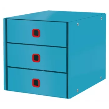 Leitz Click & Store Cosy ladekast (3 laden), blauw, karton, 286 mm, 358 mm, 282 mm