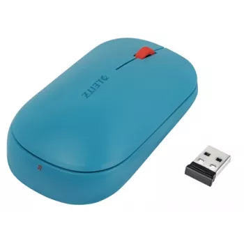 Leitz Cosy draadloze muis, dubbelhandig, RF Wireless + Bluetooth, 4000 DPI, blauw