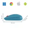 Leitz Cosy draadloze muis, dubbelhandig, RF Wireless + Bluetooth, 4000 DPI, blauw