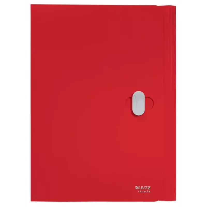 Leitz Recycle 3-flap map, hoesmap, A4, polypropyleen (PP), rood, liggend, 150 vel