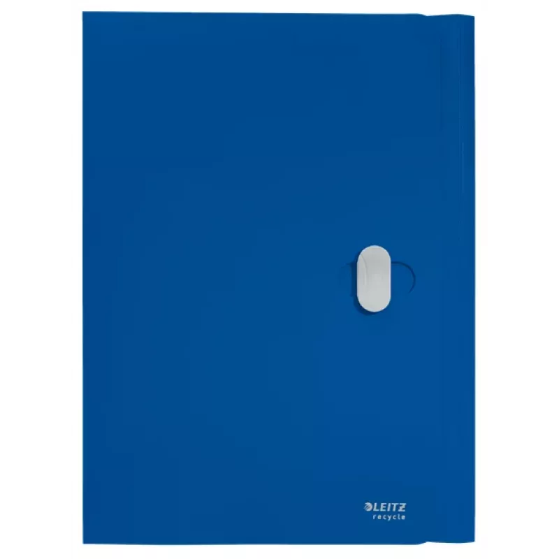 Leitz Recycle 3-flap map, hoesmap, A4, polypropyleen (PP), blauw, liggend, 150 vel