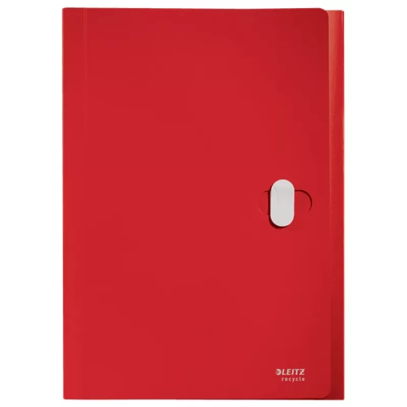 Leitz Recycle uitschuifbare harmonikamap, conventionele archiefmap, A4, polypropyleen (PP), rood, liggend, 250 vel