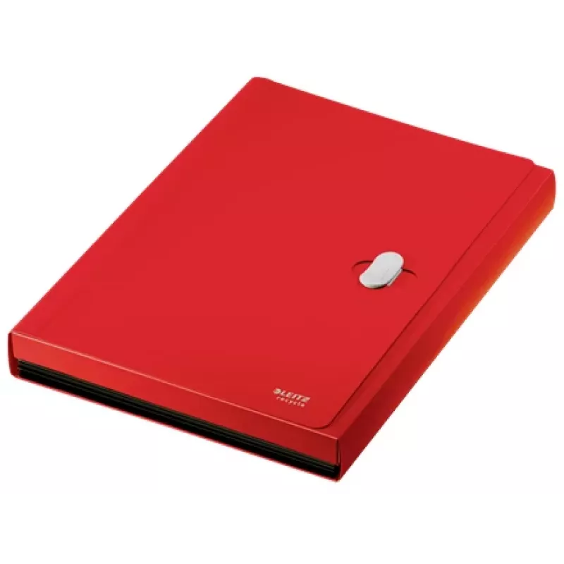 Leitz Recycle uitschuifbare harmonikamap, conventionele archiefmap, A4, polypropyleen (PP), rood, liggend, 250 vel