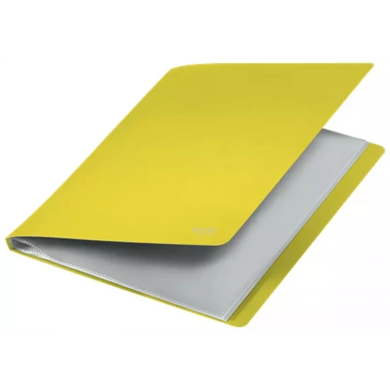 Leitz Recycle displayboek, geel, polypropyleen (PP), 20 vakken, 40 bladen, liggend/staand, A4