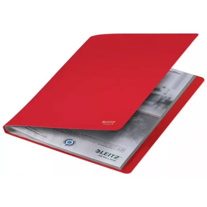 Leitz Recycle displayboek, rood, polypropyleen (PP), 20 vakken, 40 bladen, liggend/staand, A4