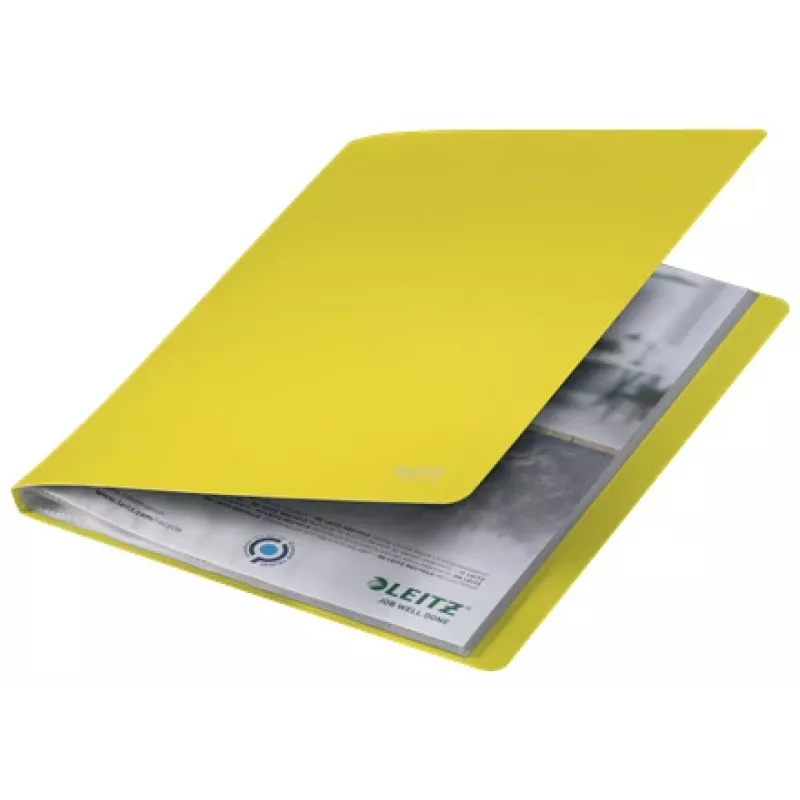 Leitz Recycle displayboek, geel, polypropyleen (PP), 40 vakken, 80 bladen, liggend/staand, A4