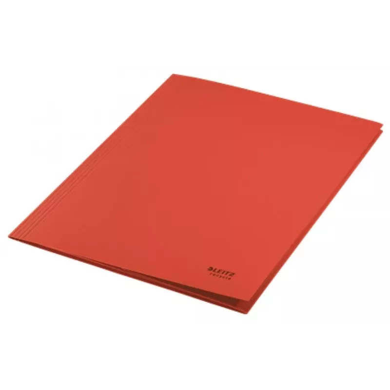 Leitz Recycle kartonnen 3-vouwmap, conventionele ordner, A4, karton, rood, 250 blad, 80 g/m²