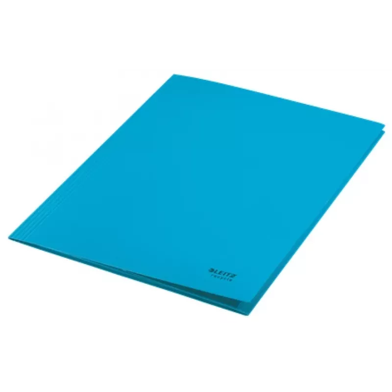 Leitz Recycle kartonnen 3-vouwmap, conventionele ordner, A4, karton, blauw, liggend/staand, 250 blad