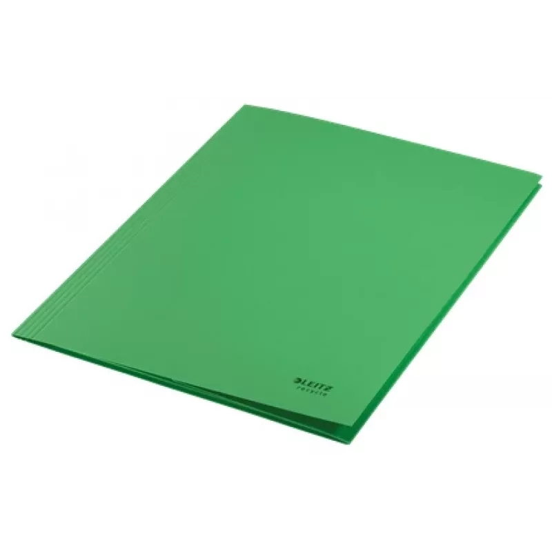 Leitz Recycle kartonnen 3-vouwmap, conventionele ordner, A4, karton, groen, liggend/staand, 250 blad