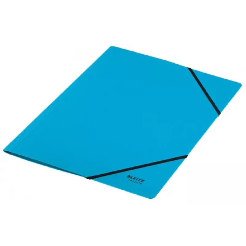 Leitz Recycle kartonnen map met spanelastieken, conventionele ordner, A4, karton, blauw, liggend/staand, 250 blad