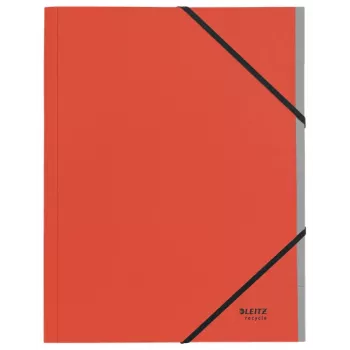 Leitz Recycle kartonnen scheidingsboek, handtekeningsmap, A4, karton, rood, 430 g/m², elastiek