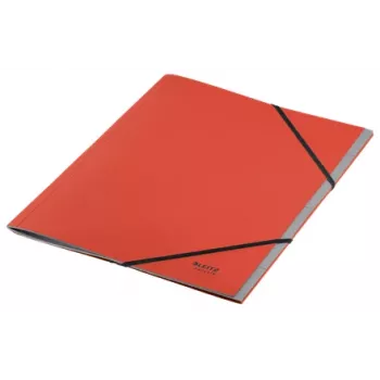 Leitz Recycle kartonnen scheidingsboek, handtekeningsmap, A4, karton, rood, 430 g/m², elastiek