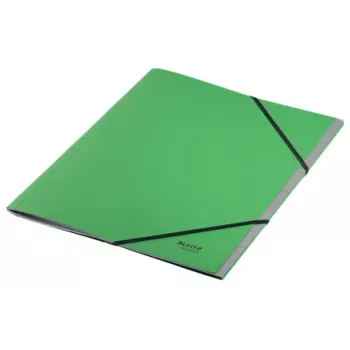 Leitz Recycle kaartjes-scheidingsboek, handtekeningsmap, A4, karton, groen, 430 g/m², elastiek