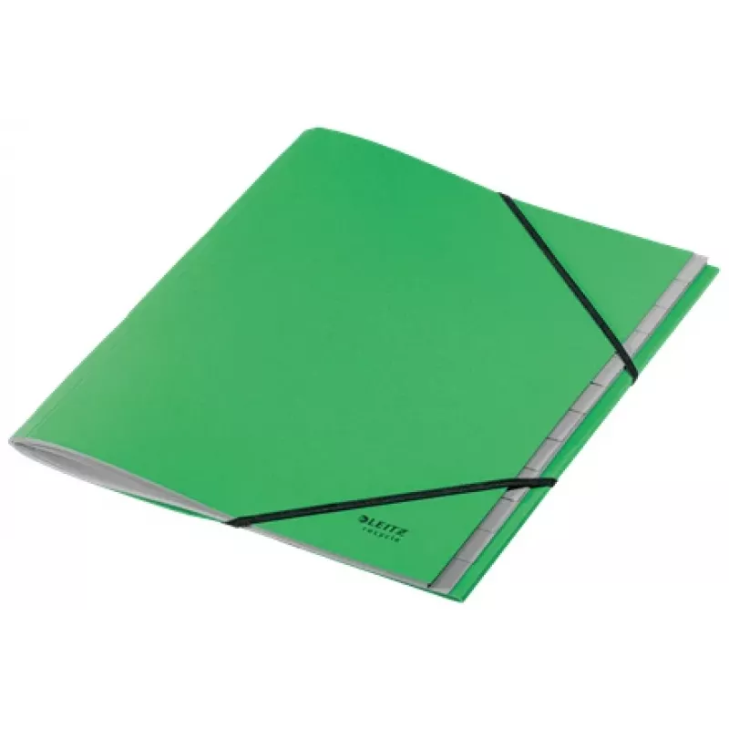 Leitz Recycle kartonnen registerboek, conventionele ordner, A4, karton, groen, 430 g/m², elastiek