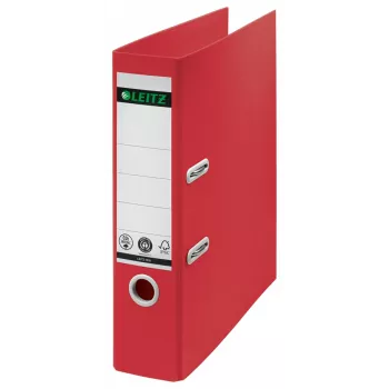 Leitz 180° Recycle hefboomordner, A4, rondring, opbergen, karton, rood, rood
