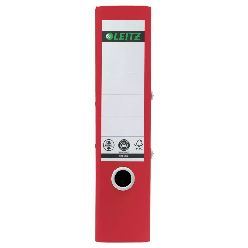 Leitz 180° Recycle hefboomordner, A4, rondring, opbergen, karton, rood, rood