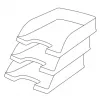 Leitz Recycle briefbak, kunststof, groen, A4+, A4, A4+, 1 lade, 255 x 70 x 357 mm