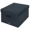Leitz stoffen opbergbox met deksel, medium, 2-pack, opbergbox, blauw, rechthoekig, stof, monochroom, stof