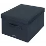 Leitz stoffen opbergbox met deksel, medium, 2-pack, opbergbox, blauw, rechthoekig, stof, monochroom, stof