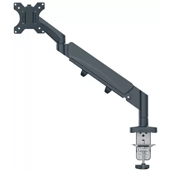 Leitz Ergo ruimtebesparende enkele monitorarm, 9 kg, 43,2 cm (17 inch), 81,3 cm (32 inch), 75 x 100 mm, hoogteverstelling, grijs