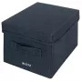 Leitz stoffen opbergbox met deksel klein, 2-pack, opbergbox, blauw, rechthoekig, stof, monochroom, stof
