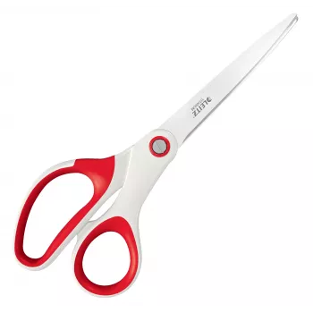 Leitz WOW titanium kantoorSchaar 205 mm, volwassenen, rechte snede, enkel, rood, wit, roestvrij staal, kantoorSchaar