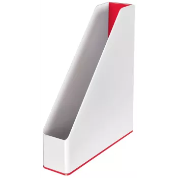 Leitz tijdschriftenverzamelaar WOW Dual Colour, rood, wit, kunststof, A4, 73 mm, 318 mm, 272 mm