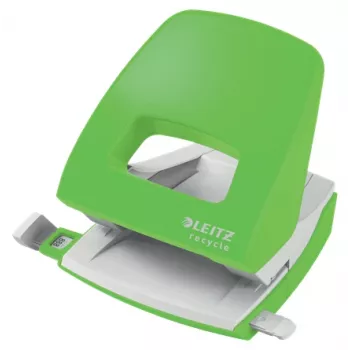 Leitz NeXXt Recycle perforator, 30 vel, groen, kunststof, 8 cm, 5,5 mm, A4, A5, A6, folio, US-quart, 8 x 8 x 8 cm