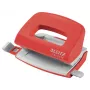 Leitz NeXXt Recycle mini perforator, 10 vel, rood, kunststof, 8 cm, 5,5 mm, A4, A5, A6, folio, US-quart, 8 x 8 x 8 cm