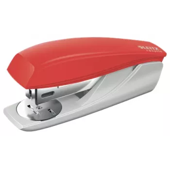 Leitz NeXXt Recycle kleine nietmachine, 25 vel, rood, standaard clinch, 24/6, kunststof, 80 g/m²