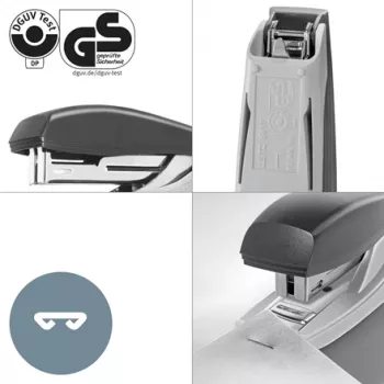 Leitz NeXXt Recycle mini nietmachine, 10 vel, groen, standaard clinch, kunststof, 80 g/m², 3,5 cm