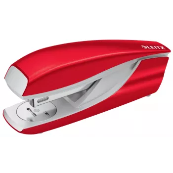 Leitz nietmachine WOW 5502 metaal 30 vel blister, 30 vel, rood, 24/6, metaal, kunststof, 80 g/m², 4 cm