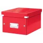 Leitz Click & Store WOW kleine opbergbox, opbergbox, rood, rechthoekig, karton, monochroom, binnen